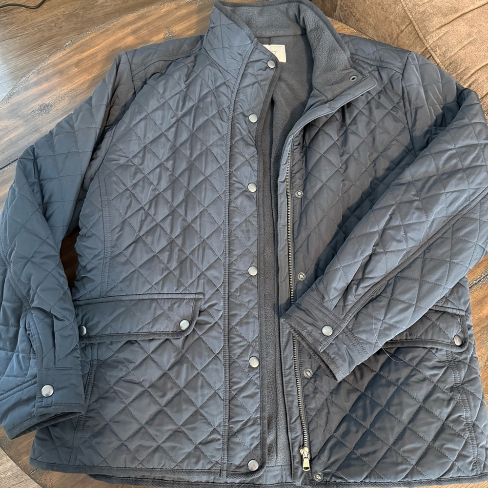 LOFT Women's Gray Quilted Puffer Jacket
